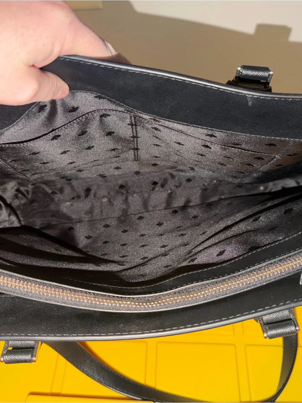 kate spade Black Saffiano Leather Laptop Tote